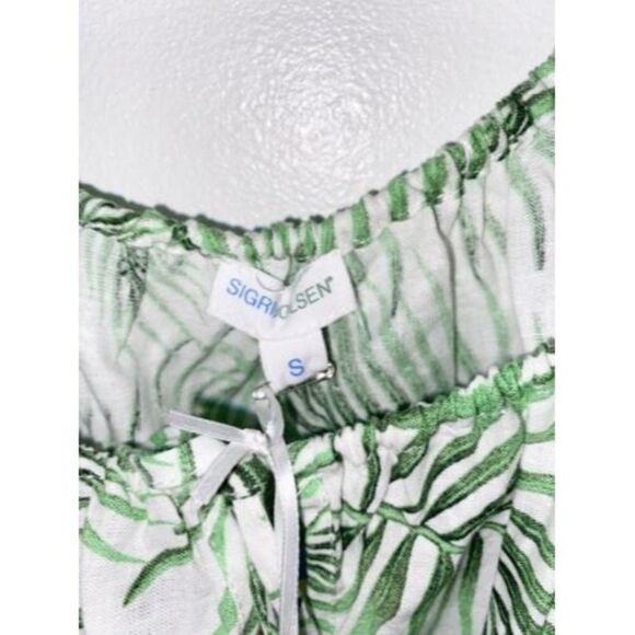 Sigrid Olsen Linen Blend Tropical Print Top Size Small - Picture 4 of 8